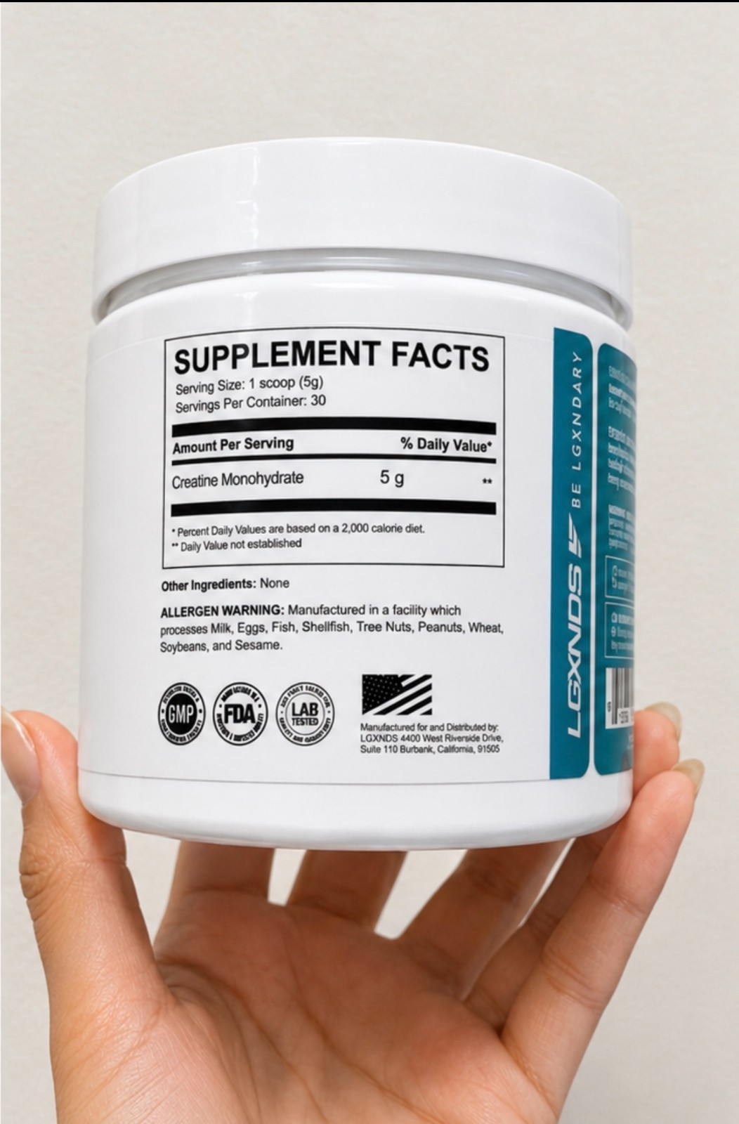 LGXNDS Creatine Monohydrate Powder 150g 100% Pure Micronized Creatine 30 Serving