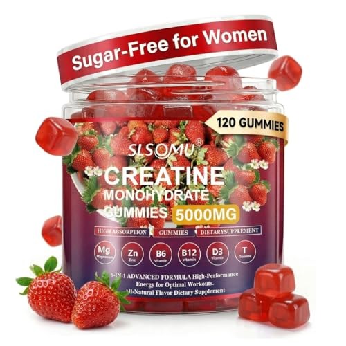 Creatine Monohydrate Gummies 5000mg Pre-Workout Muscle Support 120pc