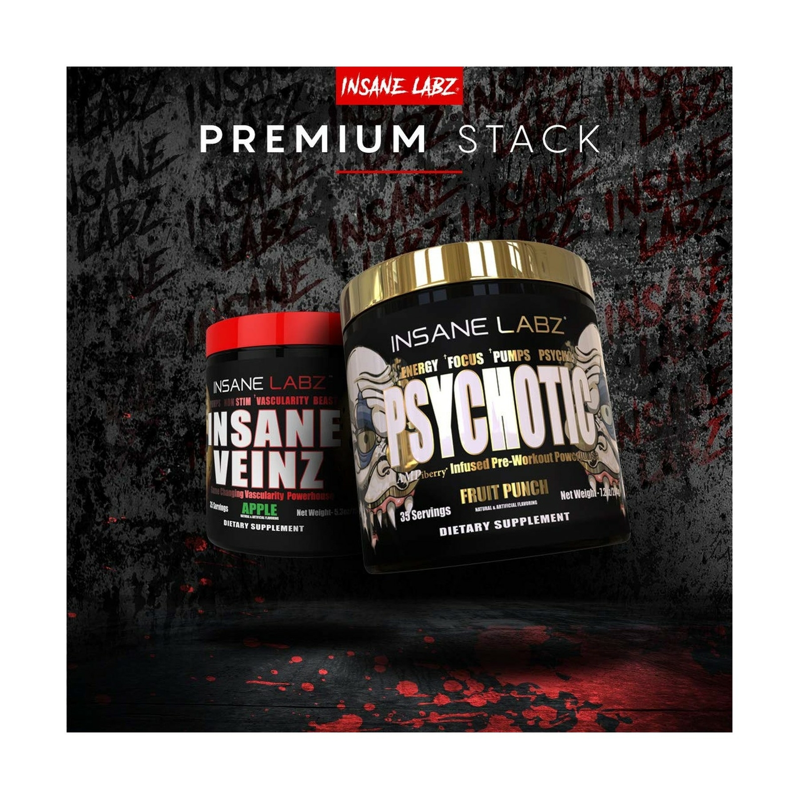 Insane Labz Psychotic Gold, High Stimulant Pre Workout Powder, Extreme Lastin…