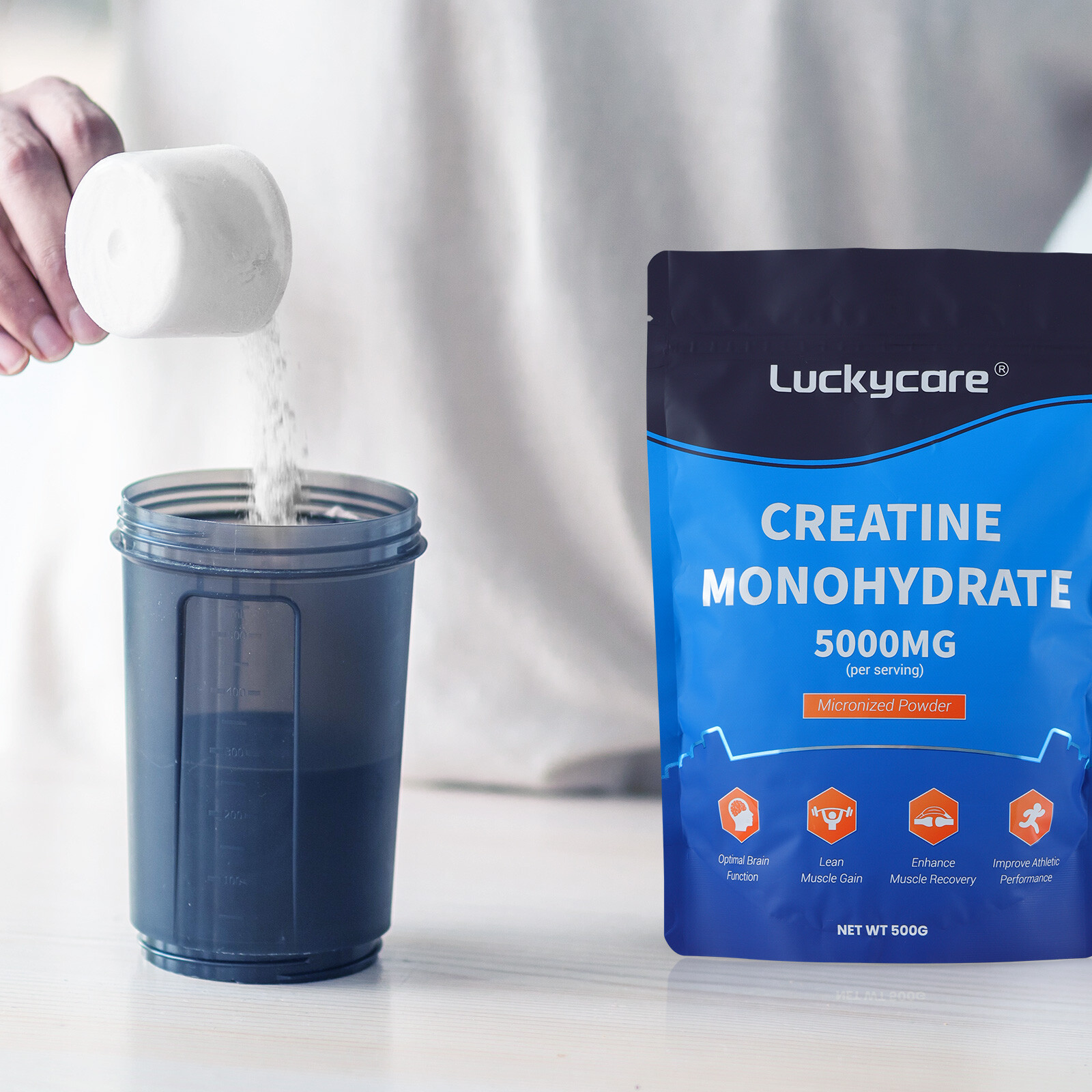 500g Micronized Creatine Monohydrate Powder Unflavored Vegan Friendly 100Serving