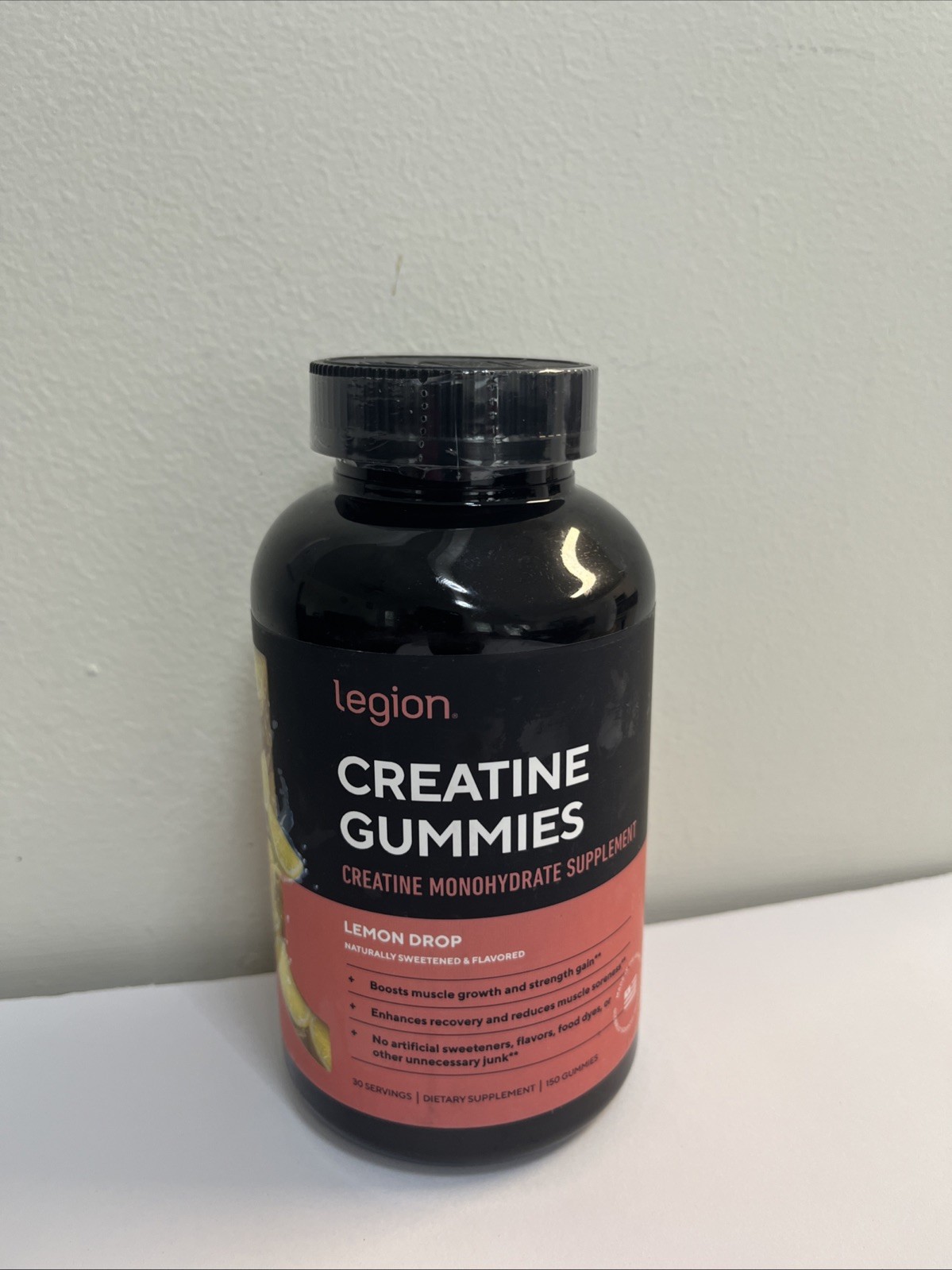 Legion Creatine Monohydrate Gummies Lemon Drop 5000mg 30 Servings Exp 12/2026