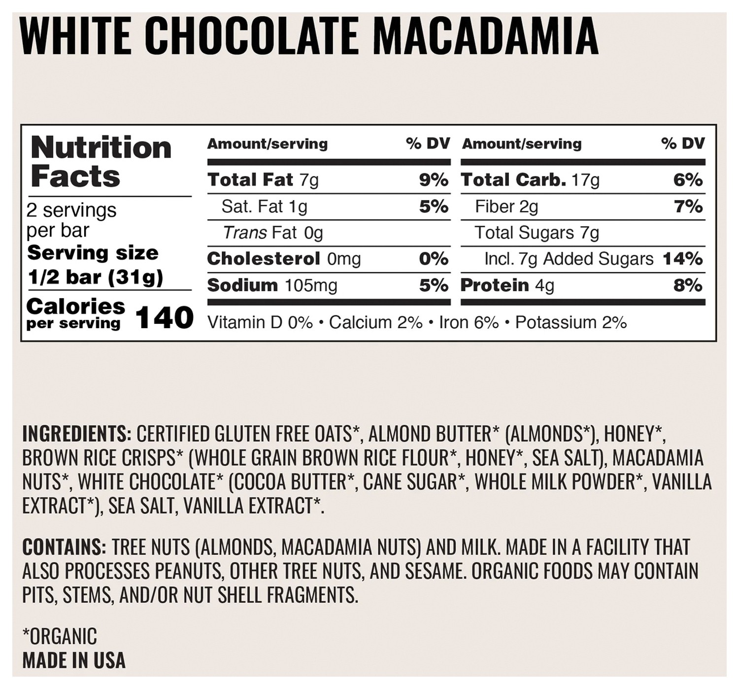 Kate’s Real Food W Choc Mac: Indulgent and Nutritious Energy Bar Pack of 12