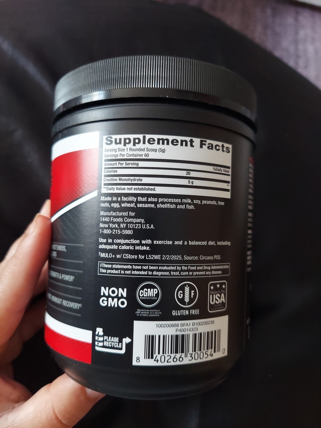 Body Fortress 100% Micronized Creatine Monohydrate Powder,300G (60 Ser) Ex 10/27
