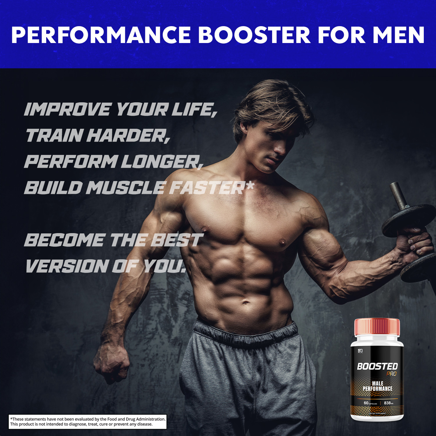 (5 Pack) Boosted Pro Male Performance Capsules, Boosted Pro Men (300 Capsules)