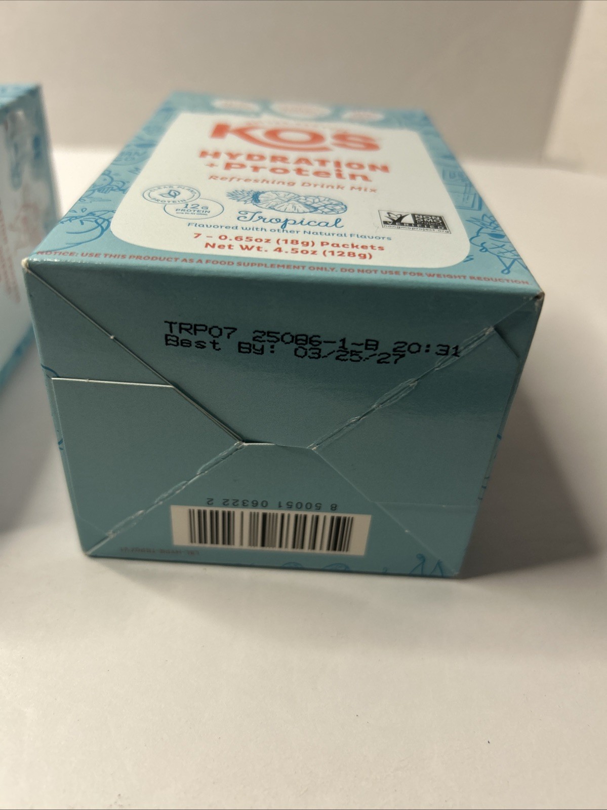 Kos Hydration + Protein – Tropical Flavor- 7 Packets Exp 3/27 2 Packs