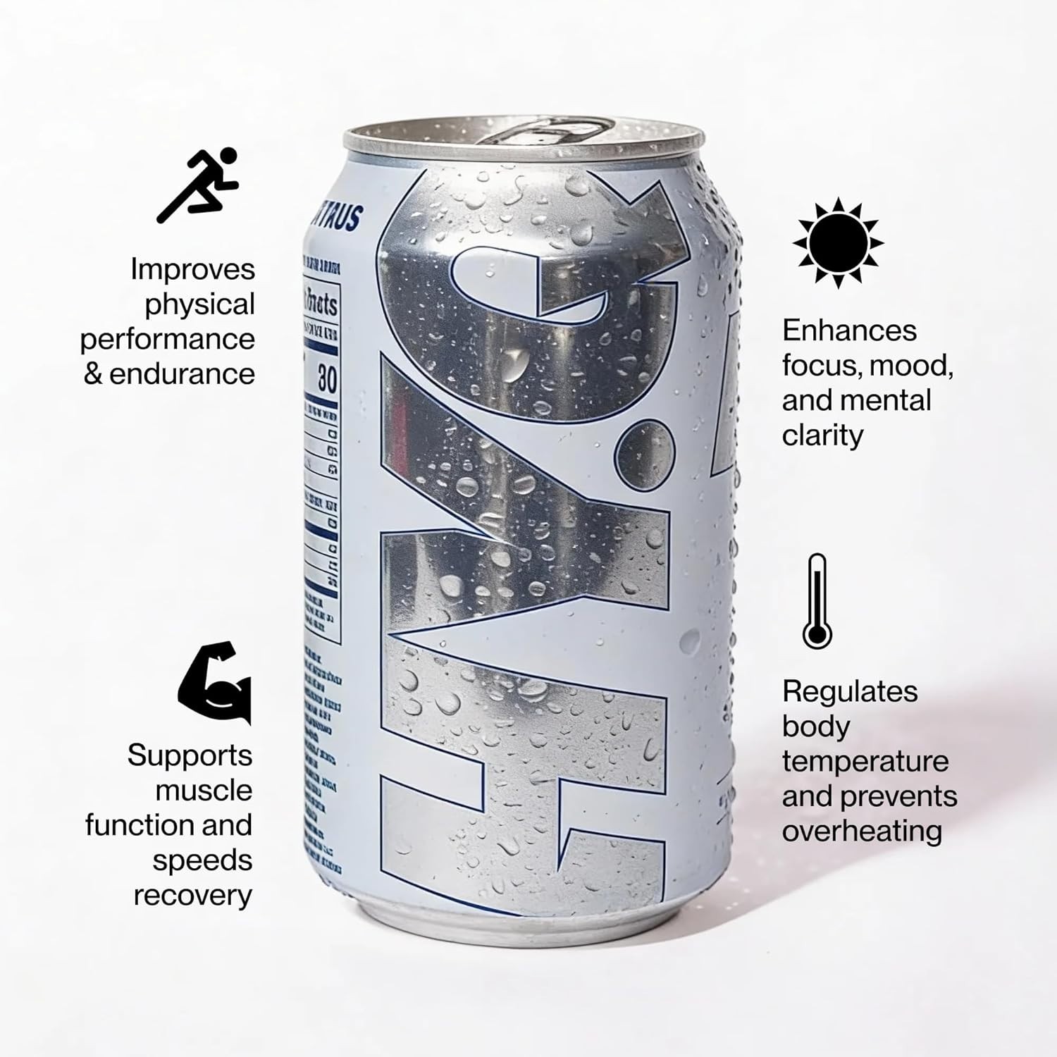 HY.Q Hydration Drink Cool Citrus 12oz 12 Pack Electrolyte Sports Beverage