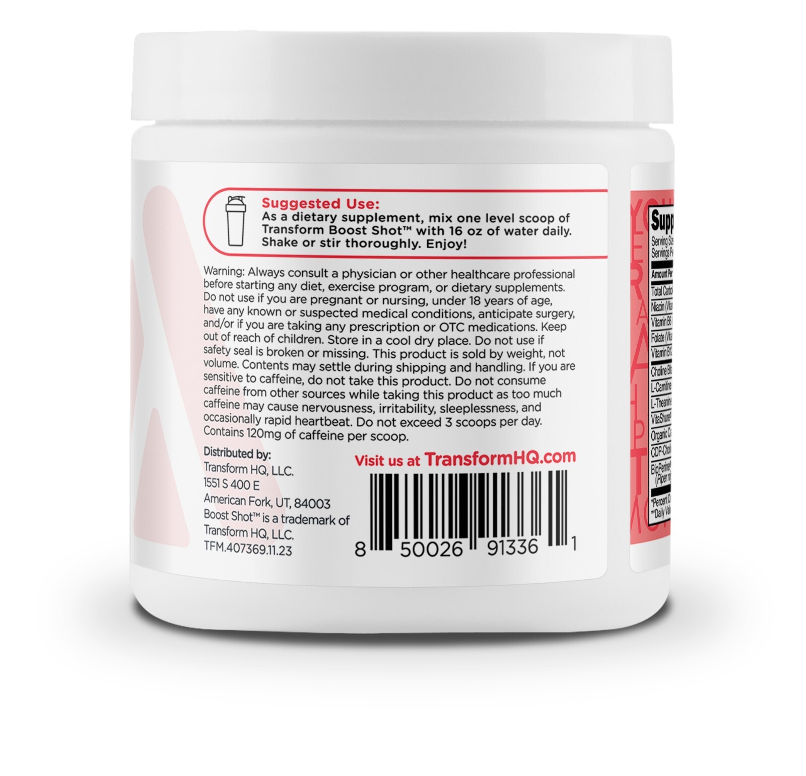 TransformHQ Everyday Boost Shot 28 Servings (Strawberry Lemonade)