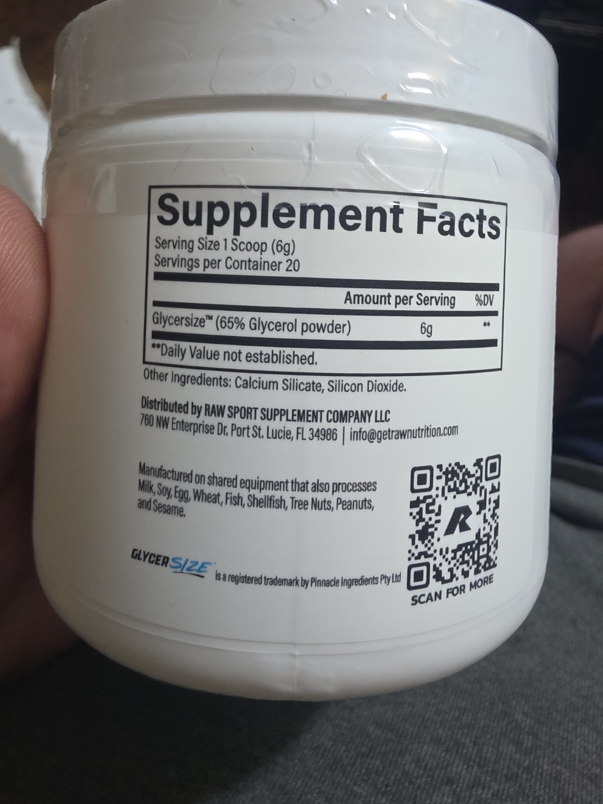 RAW Nutrition Pump2 Glycerol Powder 20 Servings Pre Workout Supplement