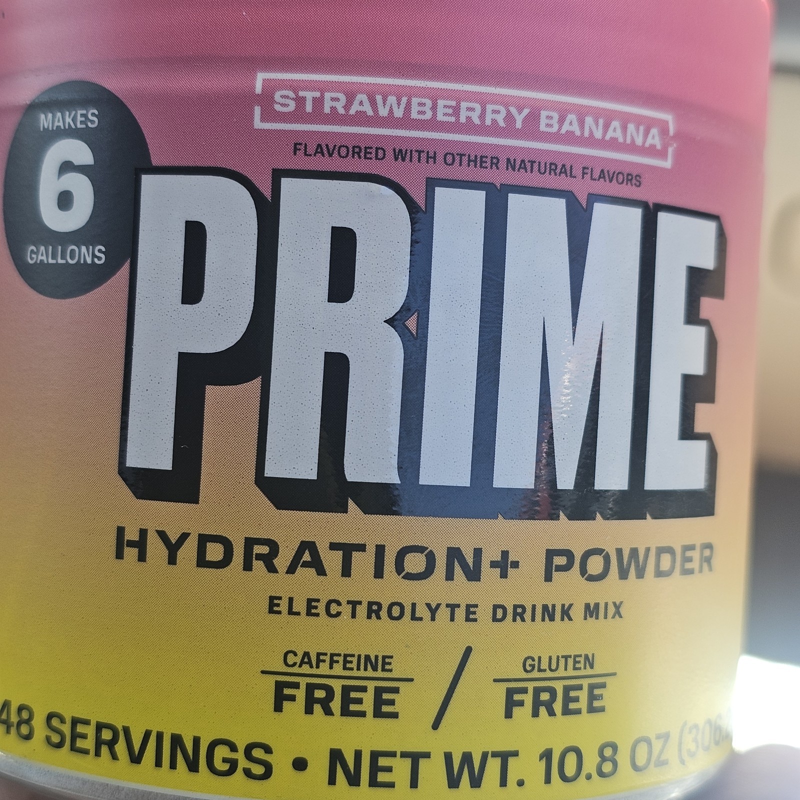 PRIME Hydration+ Powder Strawberry Banana 48 Servings Sealed Makes 6 Gallons