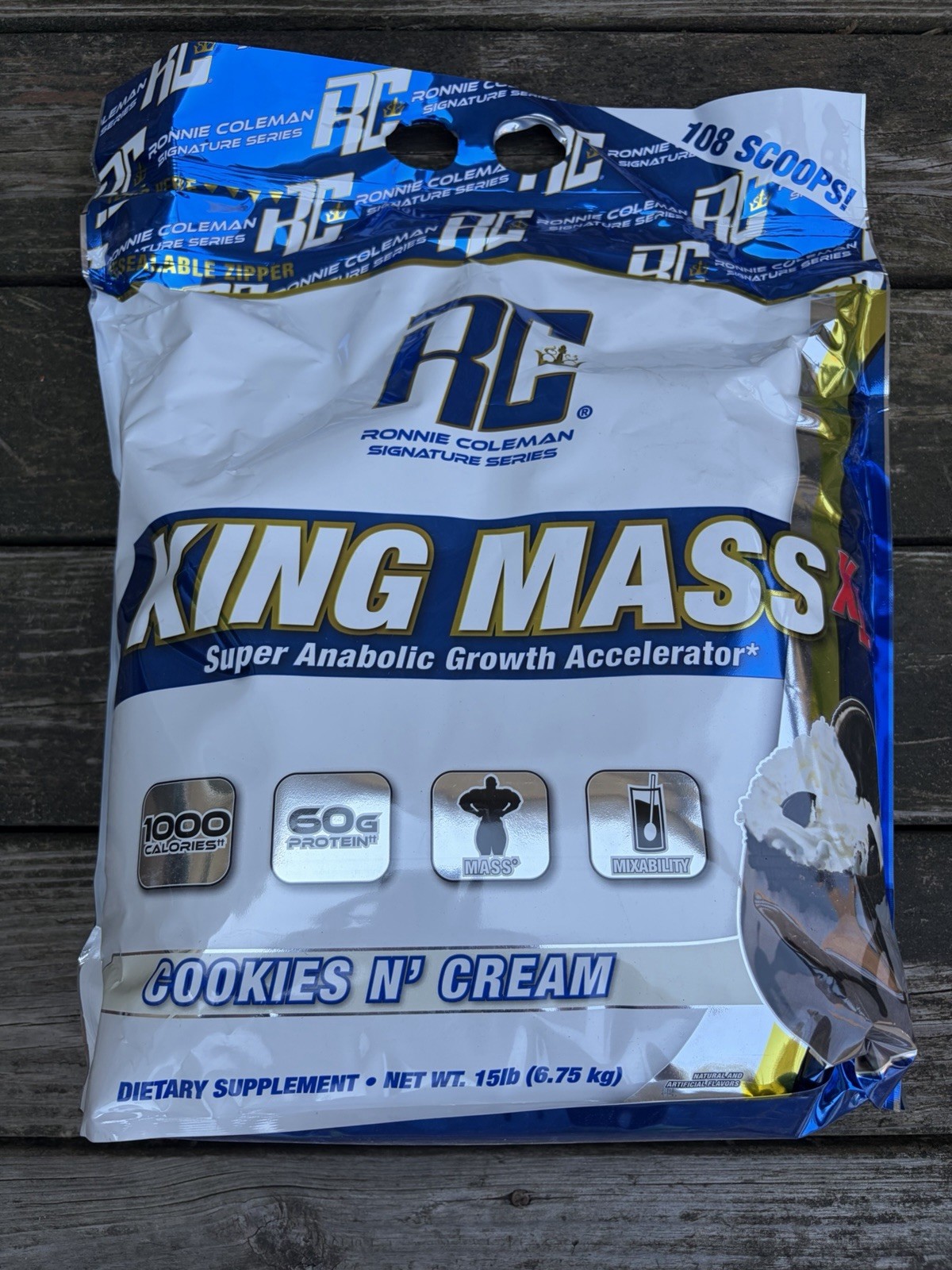15lb Protein Powder Mass Gainer Cookies & Cream SEALED/NEW- Ronnie Coleman 7/26