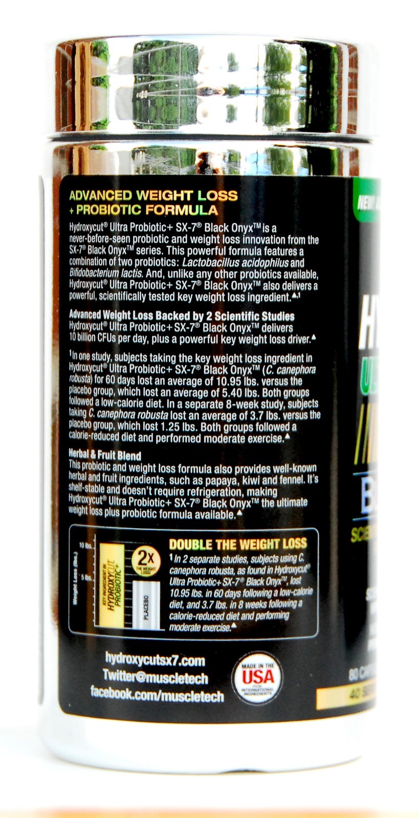 MuscleTech Hydroxycut Ultra Probiotic Sx-7 Black Onyx (80 capsules)