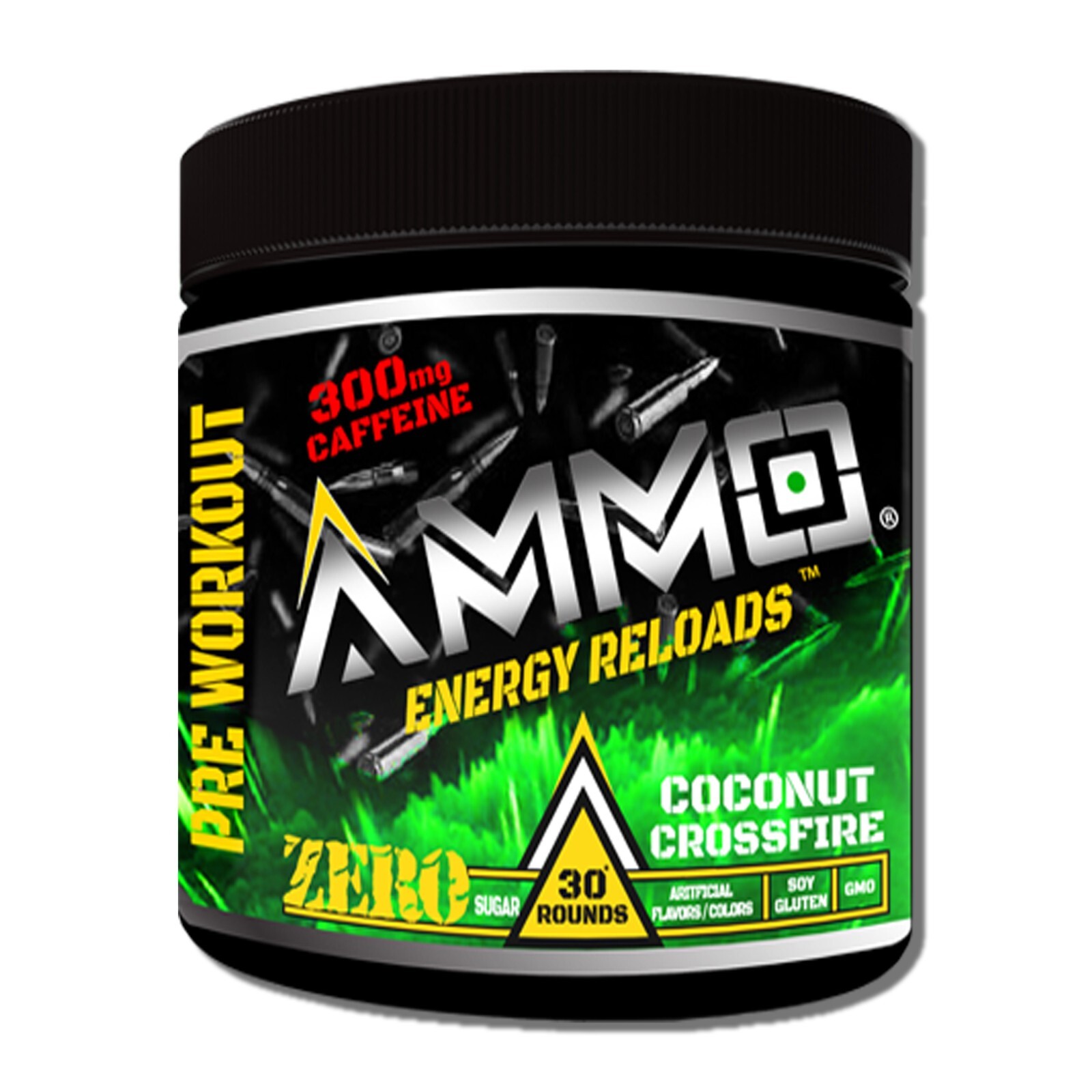 AMMO® Energy Reloads™ Pre Workout powder Coconut Beta Alanine ALL Natural Flavor