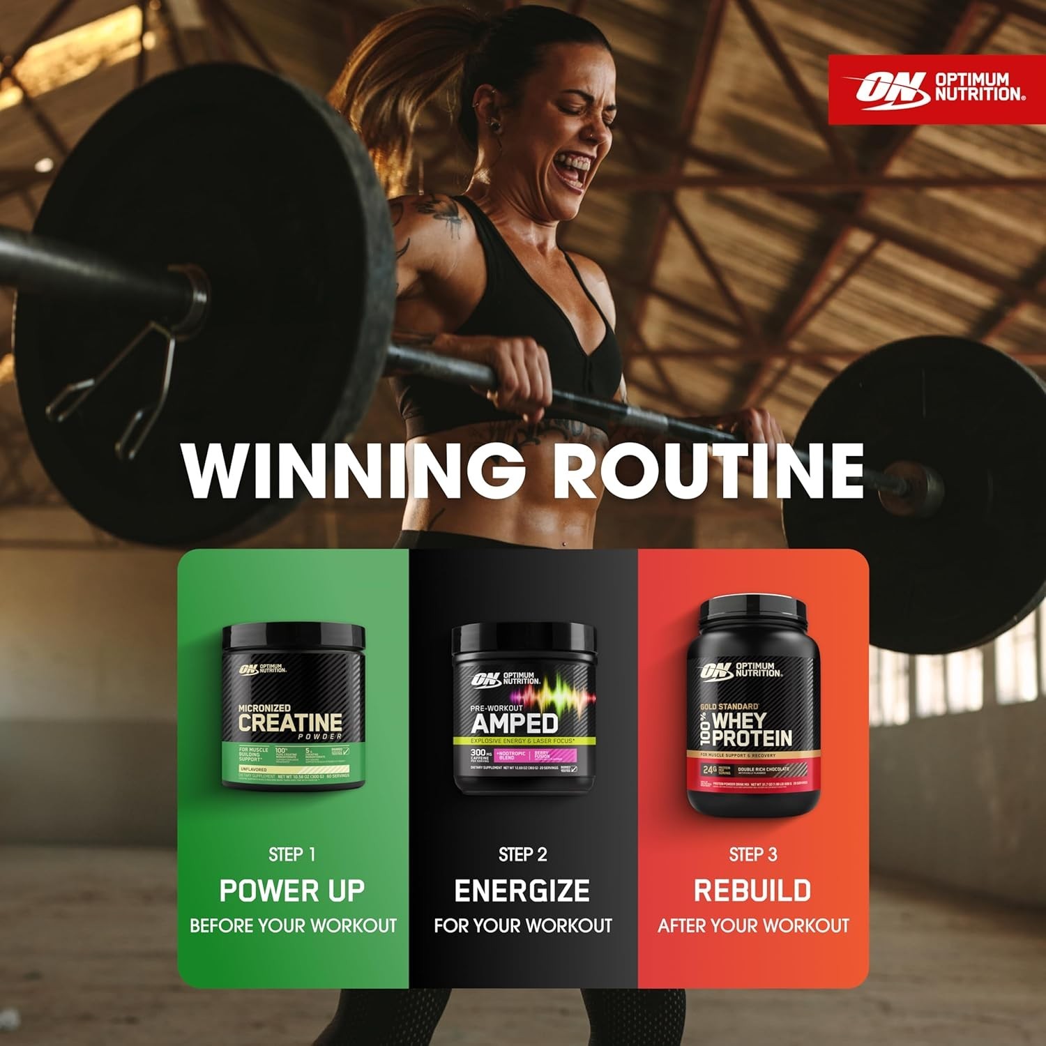 Amped Pre-Workout Powder – Berry Fusion, 20 Servings with Citrulline & Caffeine