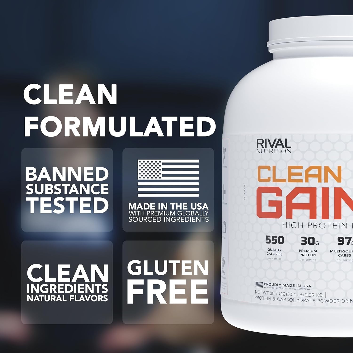 Clean Gainer Soft Serve Vanilla Protein Powder – 30g Protein & 550 Calories