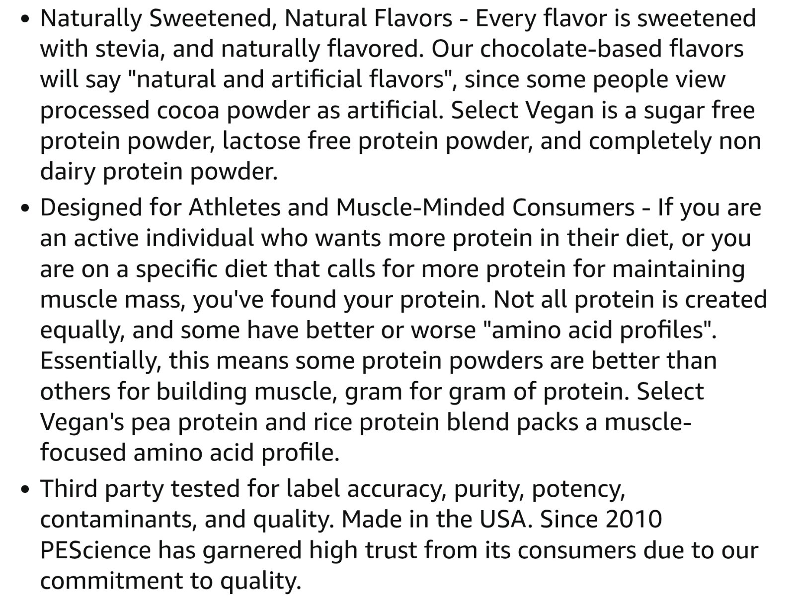 PESCIENCE SELECT PLANT PROTEIN Vegan 2lb (27 Serv) Peanut Butter BEST BY 11/26