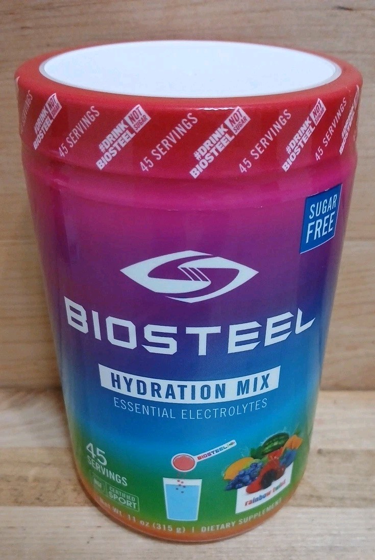 1 JUG: BIOSTEEL “Rainbow Twist” HYDRATION MIX 45 SERVINGS NSF ELECTROLYTES 11oz