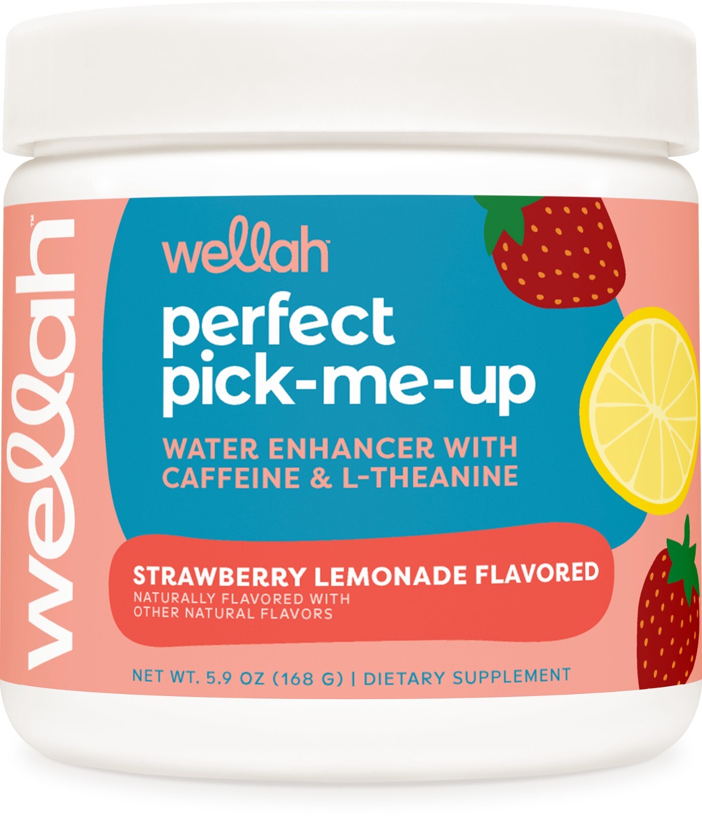 Wellah Perfect Pick-Me-Up (Strawberry Lemonade) 30 Servings