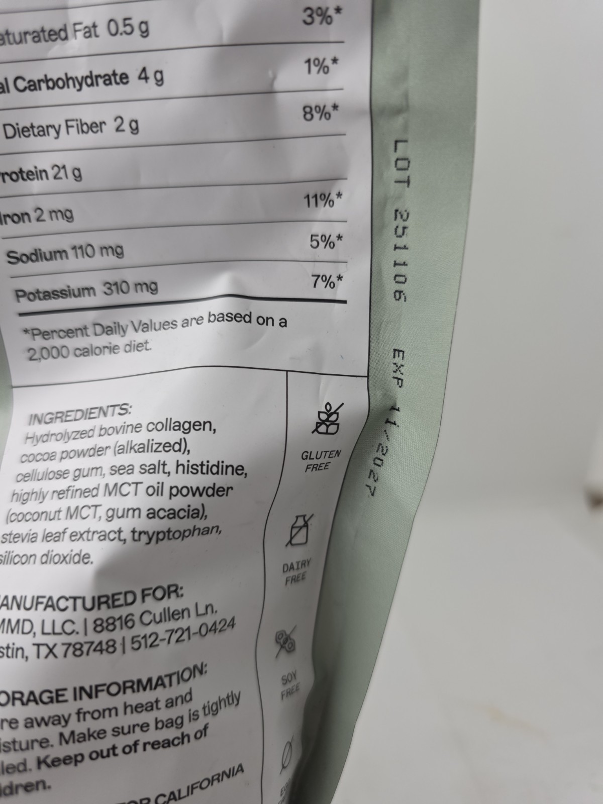 Amy Myers MD Paleo Protein Powder D Chocolate 22.01oz. Sealed Exp. 11/27