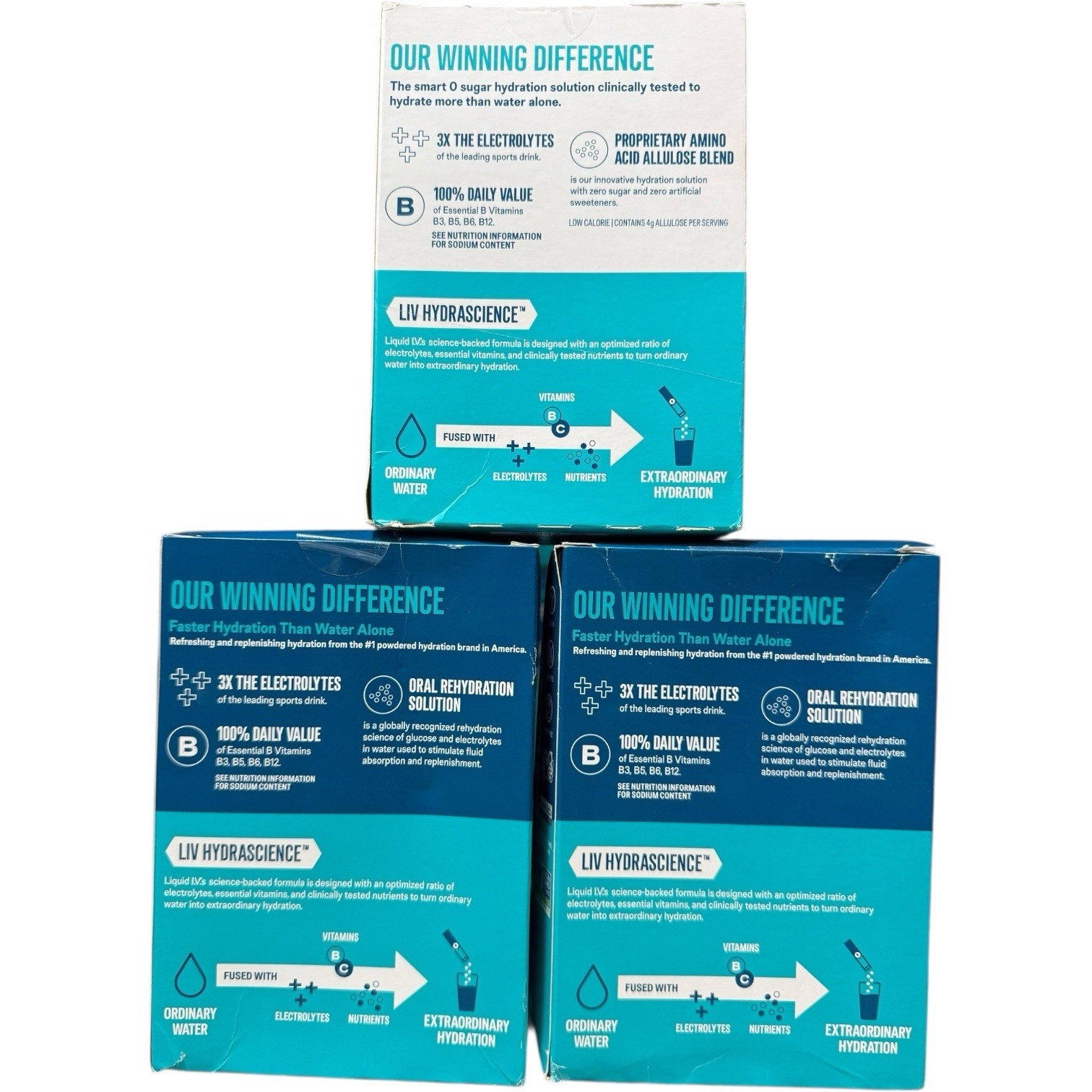 Liquid I.V. Hydration Multiplier Lemon Lime – 3 Boxes (1 Sugar-Free + 2 Regular)