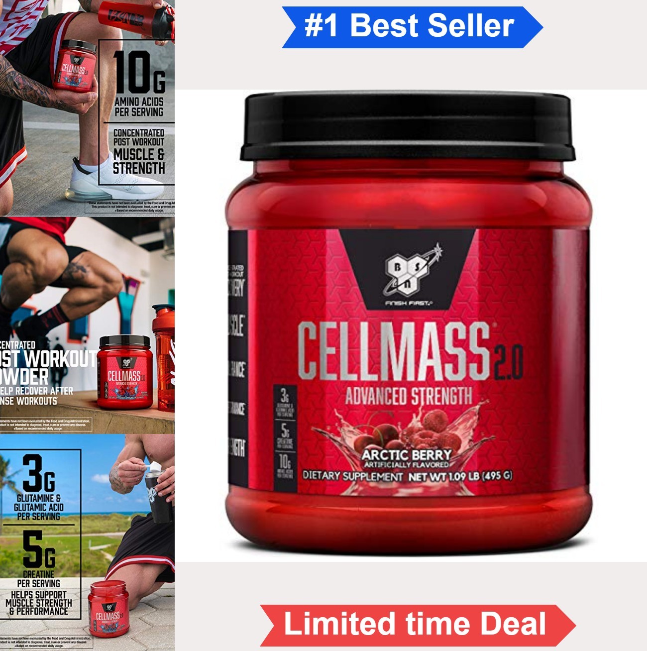 Post Workout Creatine Powder BCAA Glutamine 5g Matrix Keto Friendly Arctic Berry