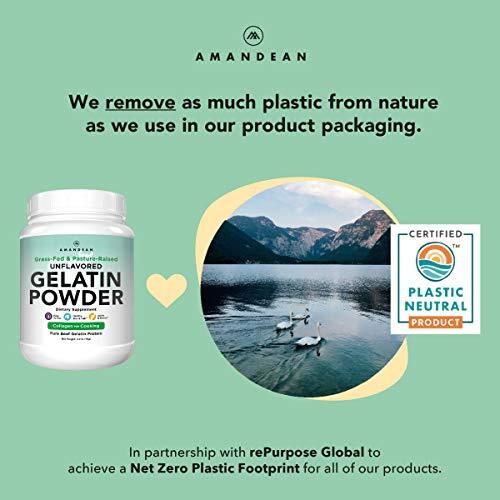 Premium Gelatin COLLAGEN Powder BEEF Grass Fed Unflavored 2.2LB AMANDEAN
