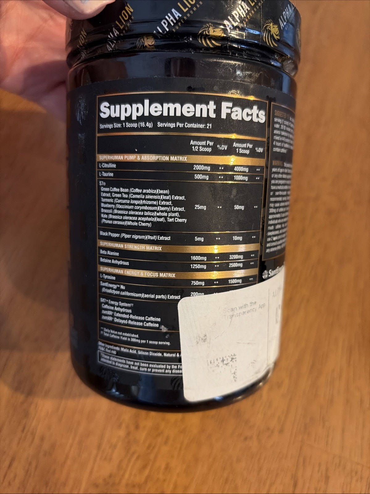 ALPHA LION SUPERHUMAN EXTREME (21 SVG) PRE WORKOUT – Exp 8/25 – Lions Blood