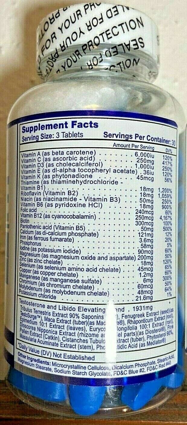 Hi-Tech Pharmaceuticals Testovite Men Test Boosting Multi-Vitamin 90 Tablets NEW