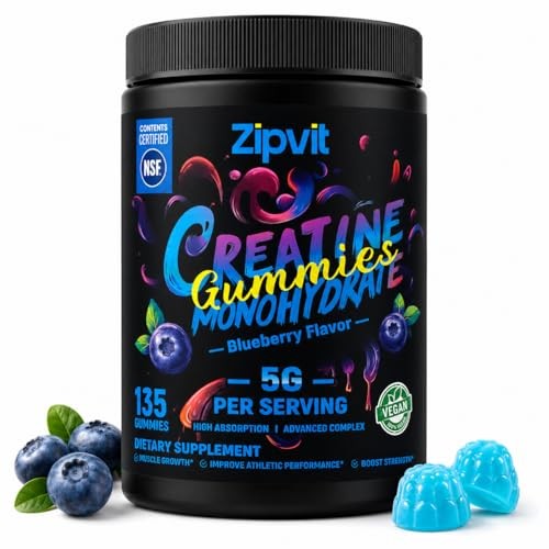Creatine Monohydrate Gummies 5g 135 Count Muscle Strength