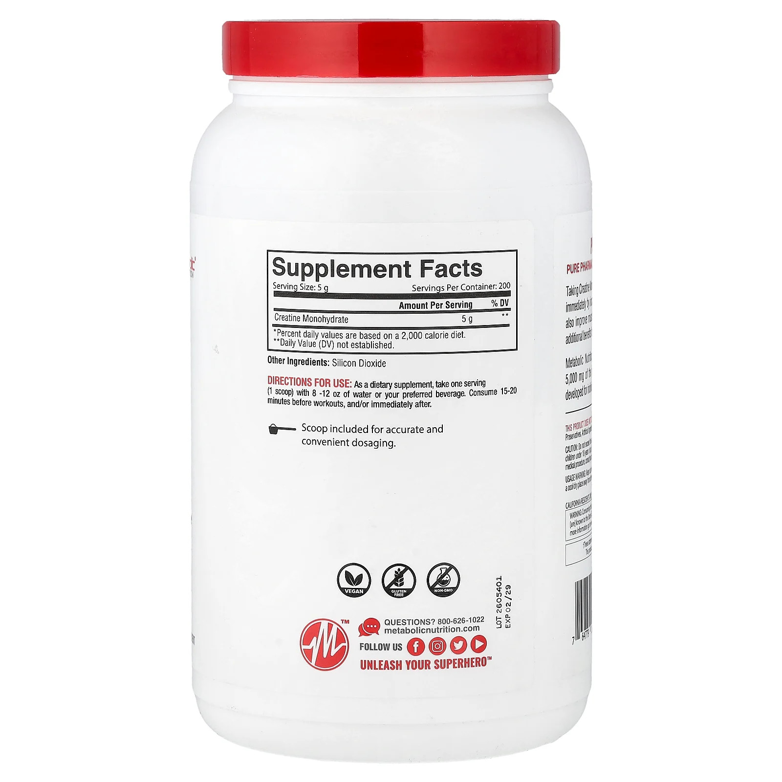 Creatine, Unflavored, 35.27 oz (1,000 g)
