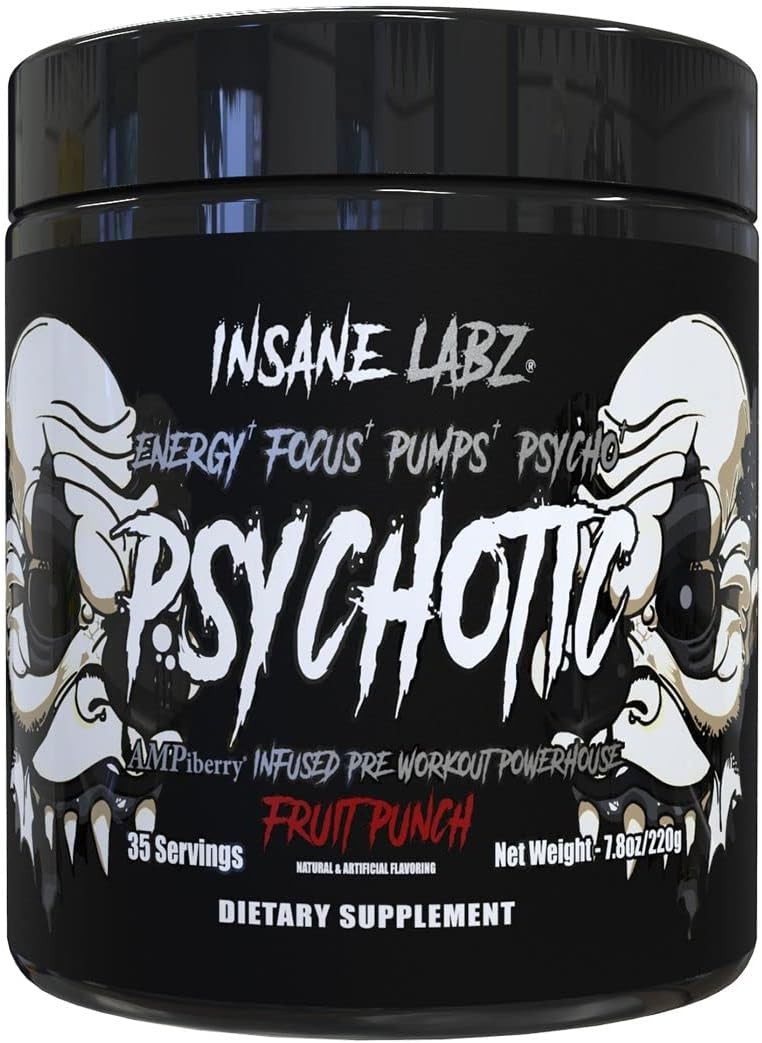 Insane Labz PSY-CHO-TIC BLACK Pre-Workout Energy Focus Pumps 35 Servings New