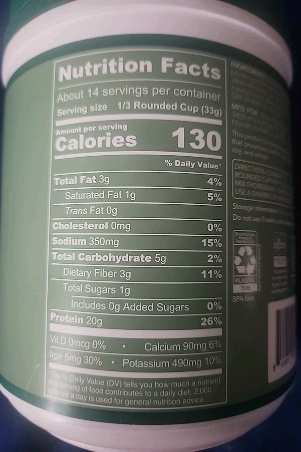 VITAL PROTEINS Plant Protein Powder Chocolate Flavor 15 Oz Exp 3/27