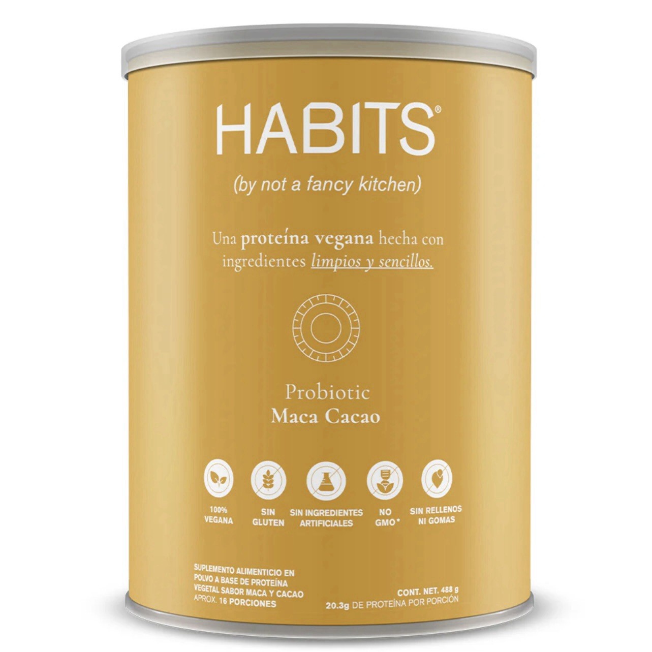 Habits Vegan Protein Powder Probiotic Maca Cacao 488g Plant Based
