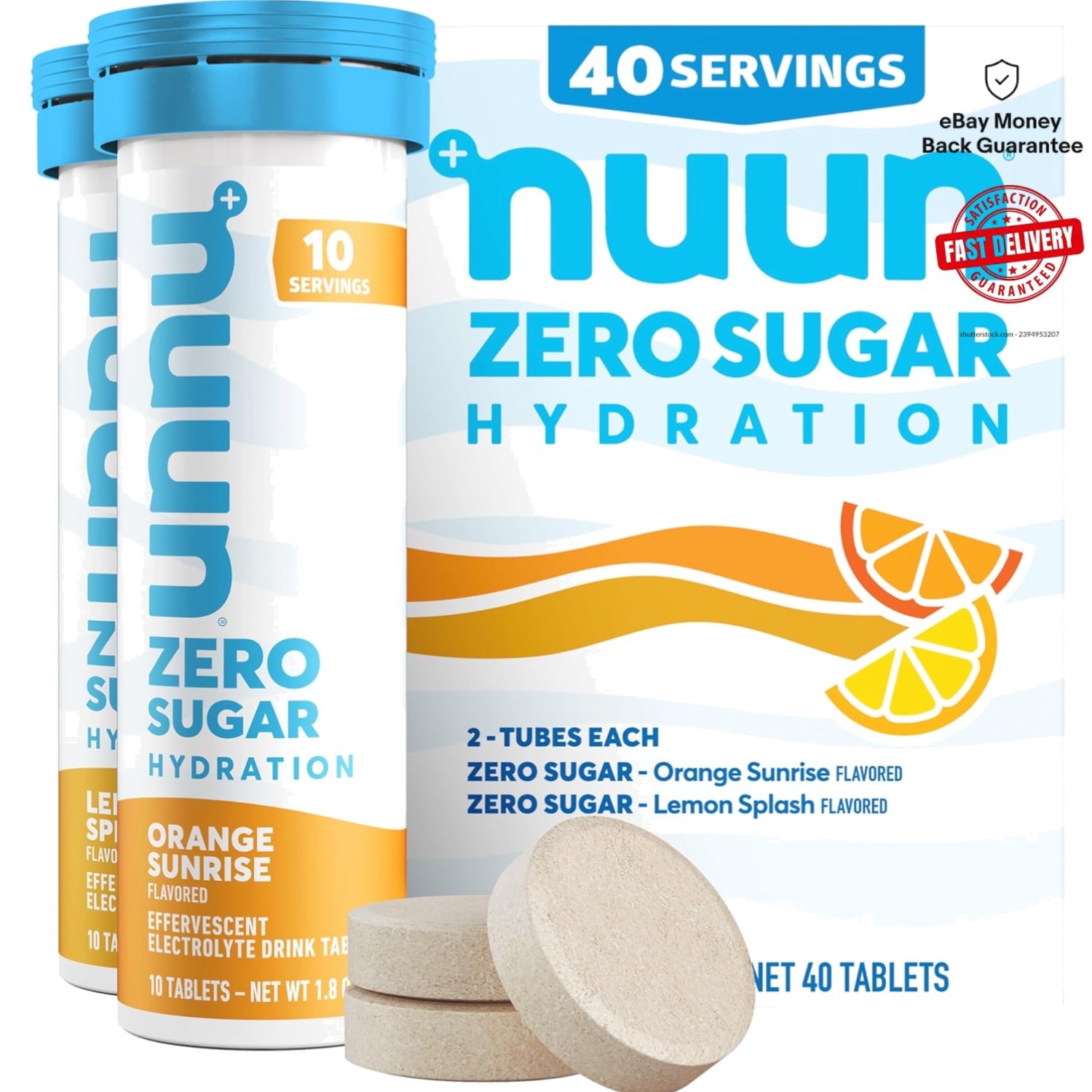 40 Servings of Sugar-Free Electrolyte Tablets for Refreshing Hydration |