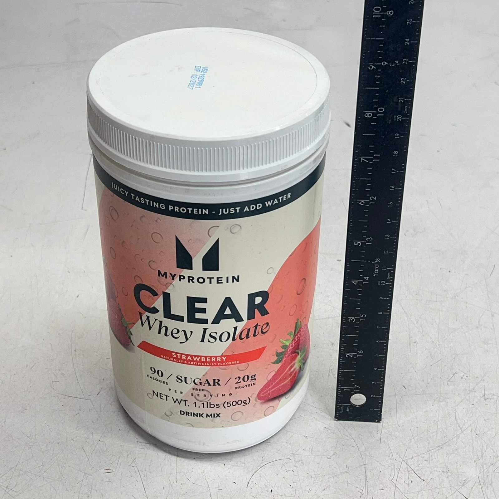 MY PROTEIN Clear Whey Isolate Strawberry Zero Sugar 20g Protein 1.1 Lb BB 02/27