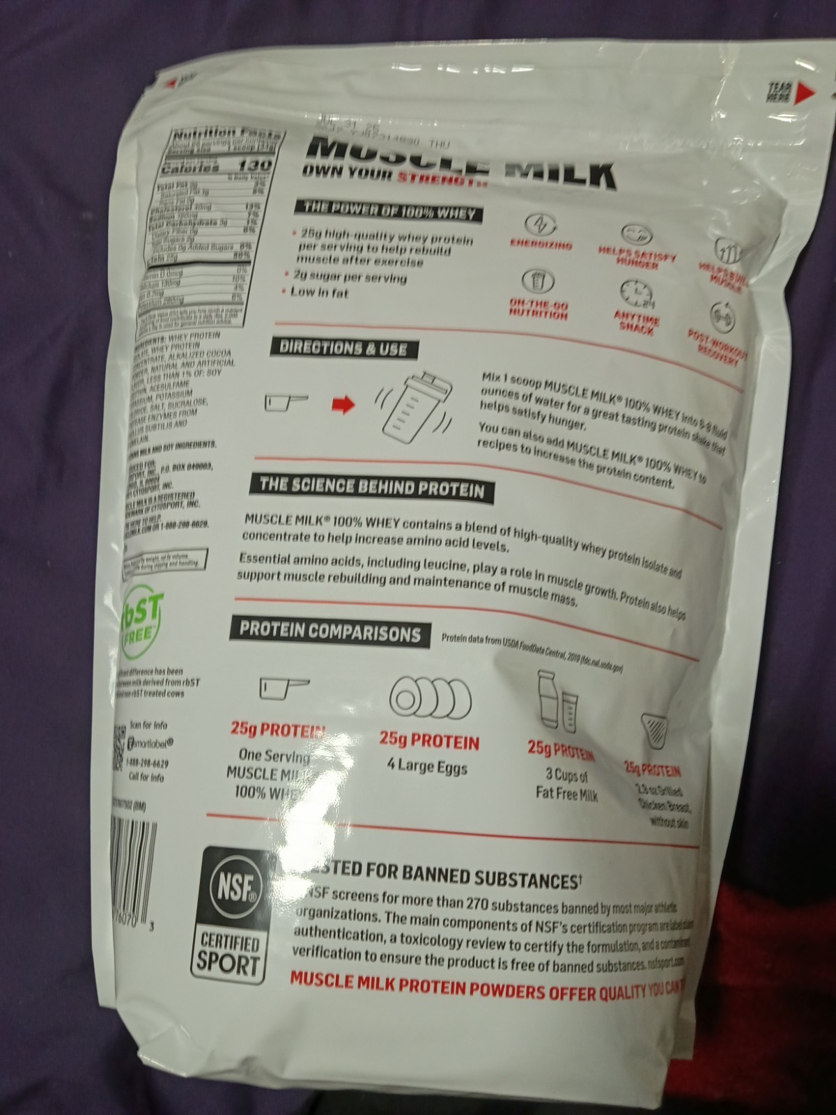 Muscle Milk 100% Whey Protein Powder, Chocolate, 5 Pound, 66
