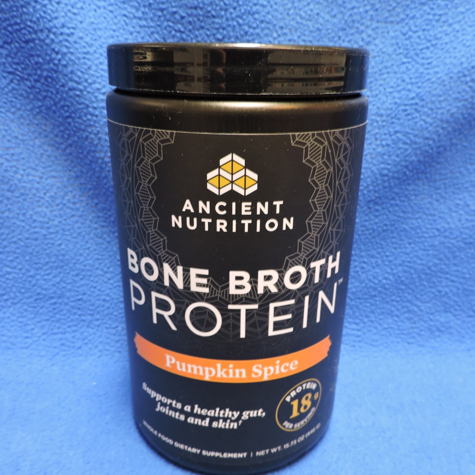 Ancient Nutrition Bone Broth Protein Pumpkin Spice 15.73 oz exp 06/12/2027