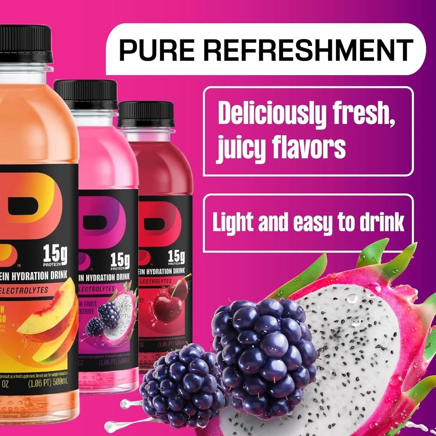 Nutritionally Enhanced Clear Protein Water – Great for Recovery, 12-Pack Variety