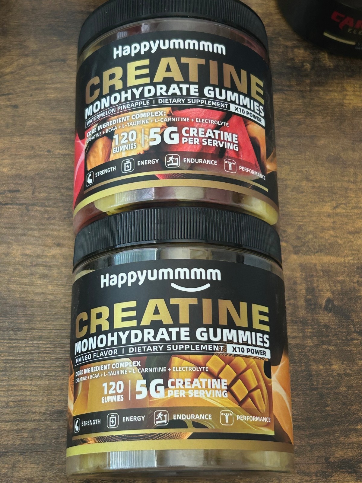 Happyummmm Creatine Monohydrate 5000mg Mango Watermelon Pineapple EXP4/27 Combo