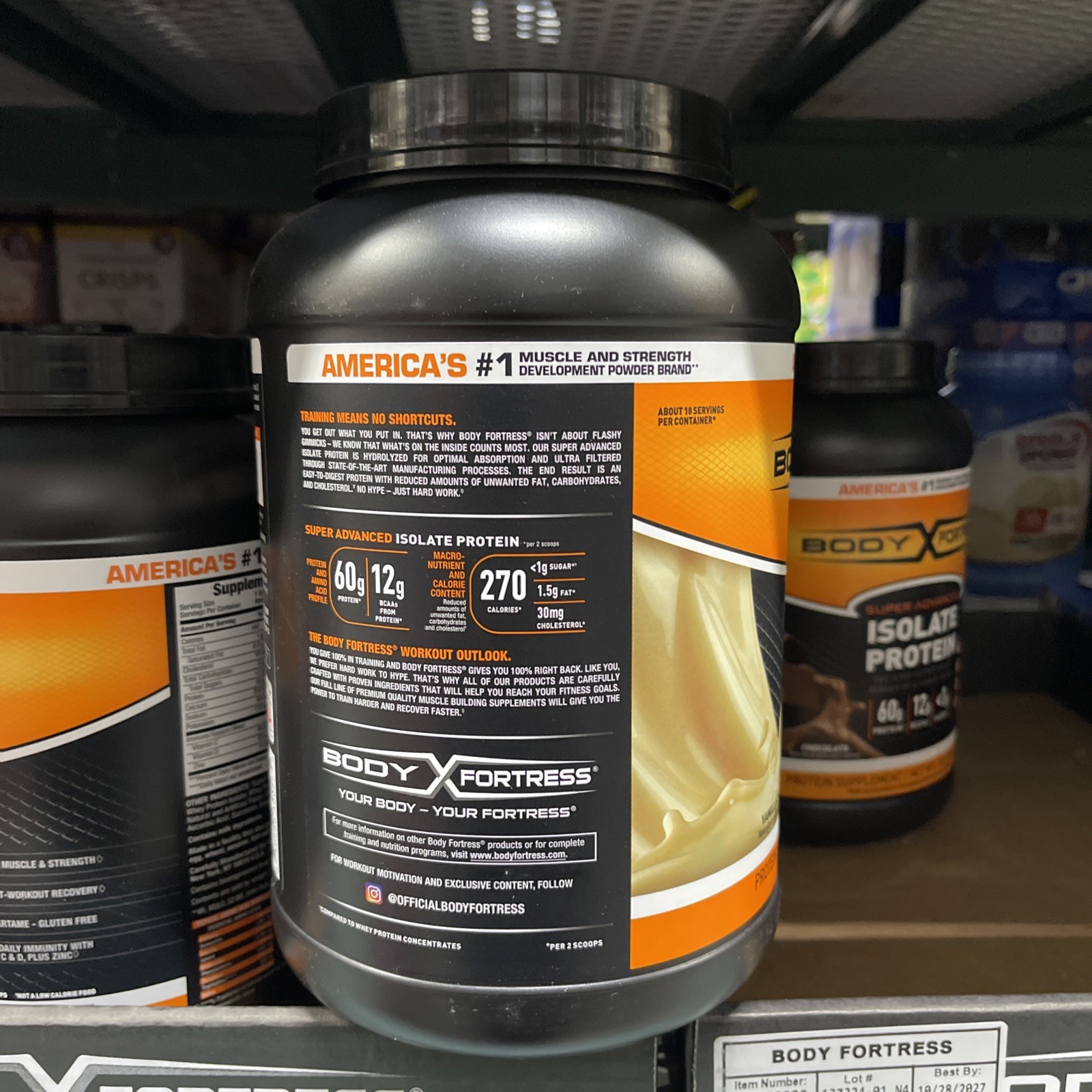 Body Fortress Super Advanced Whey Protein Powder, Vanilla Cream 3Lb/1.36kg