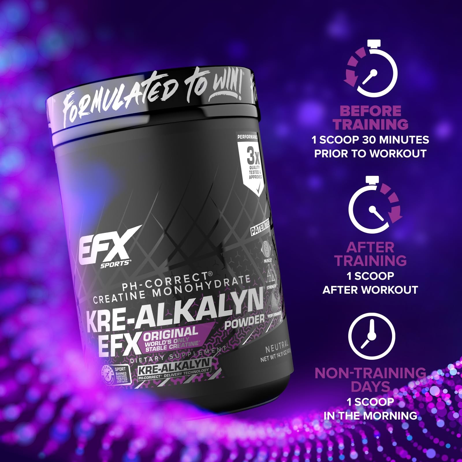 Kre-Alkalyn EFX Powder | pH Correct Creatine Monohydrate Powder Supplement | …