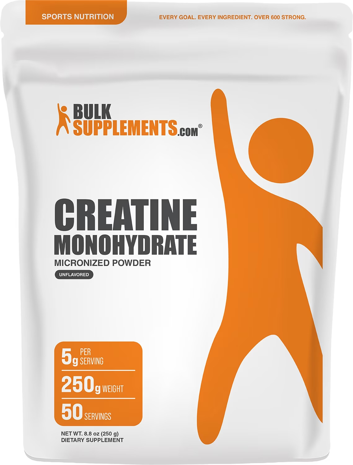 Bulksupplements Creatine Monohydrate Powder – Micronized, Pure Creatine, 250G (8