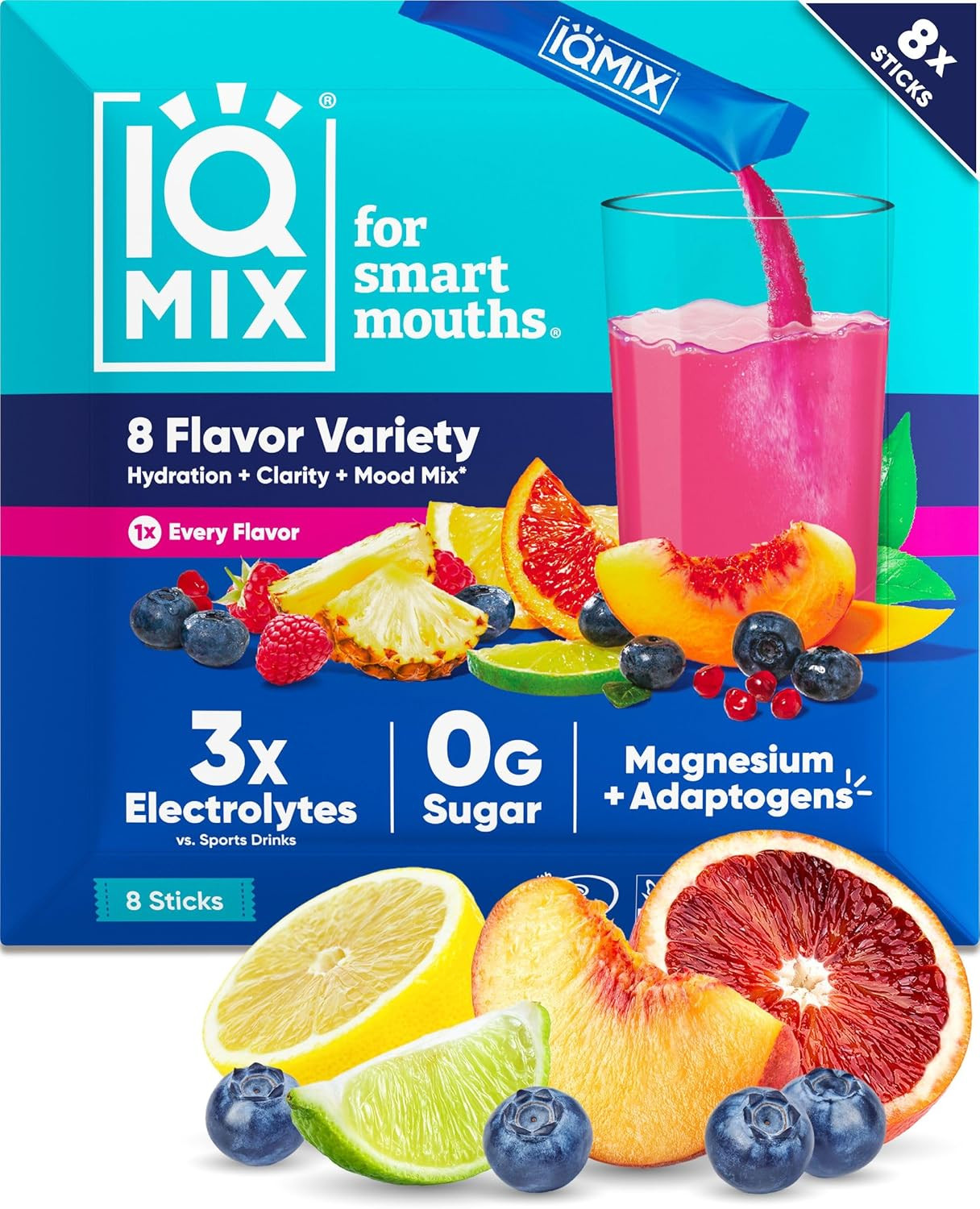IQMIX Hydration Electrolyte Powder – 4-In-1 Formula for Hydration, Mental Clarit