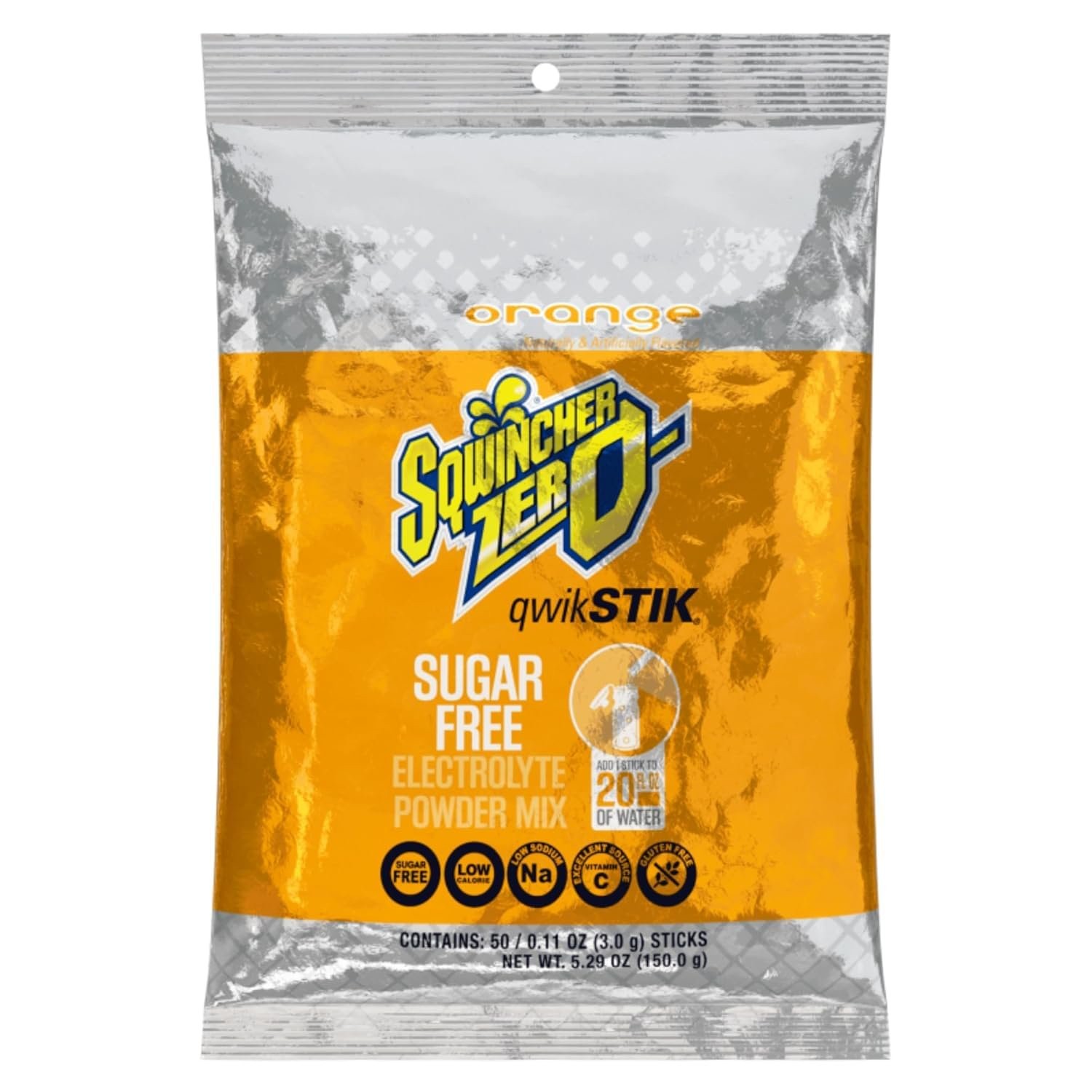 Sqwincher Bundle: (50) Orange Zero Qwik Stiks (20oz Yield) & (50) Sqweeze…