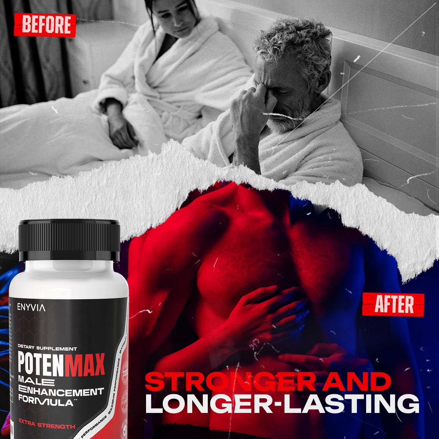 Natural Testosterone Booster for Men with Tribulus 60 Count (Pack of 1)