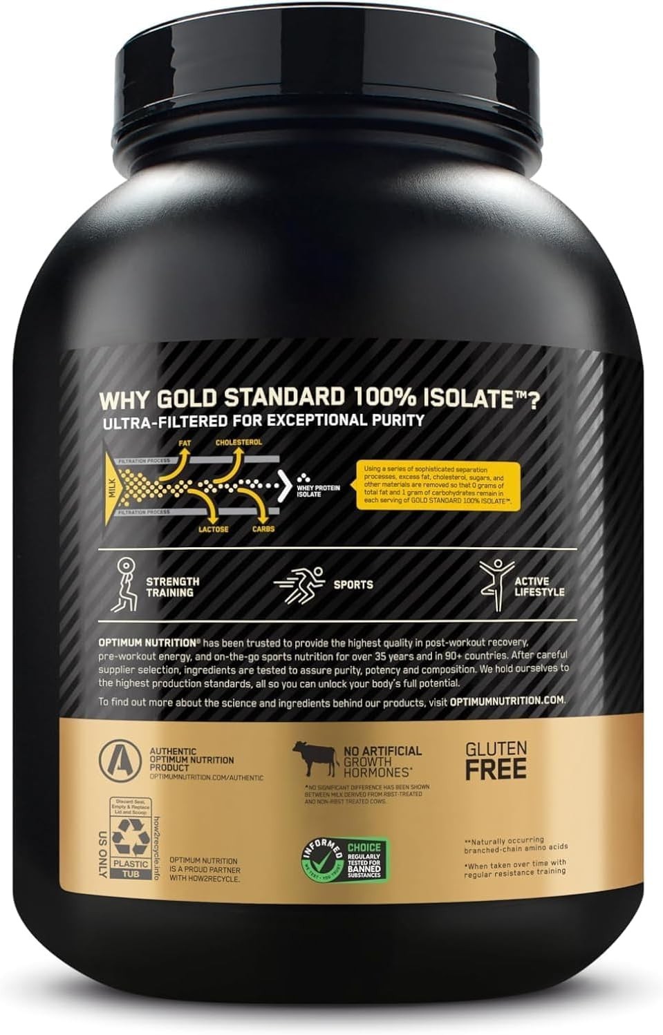 Optimum Nutrition Gold Standard 100% Isolate Protein Powder Rich Vanilla 2.91