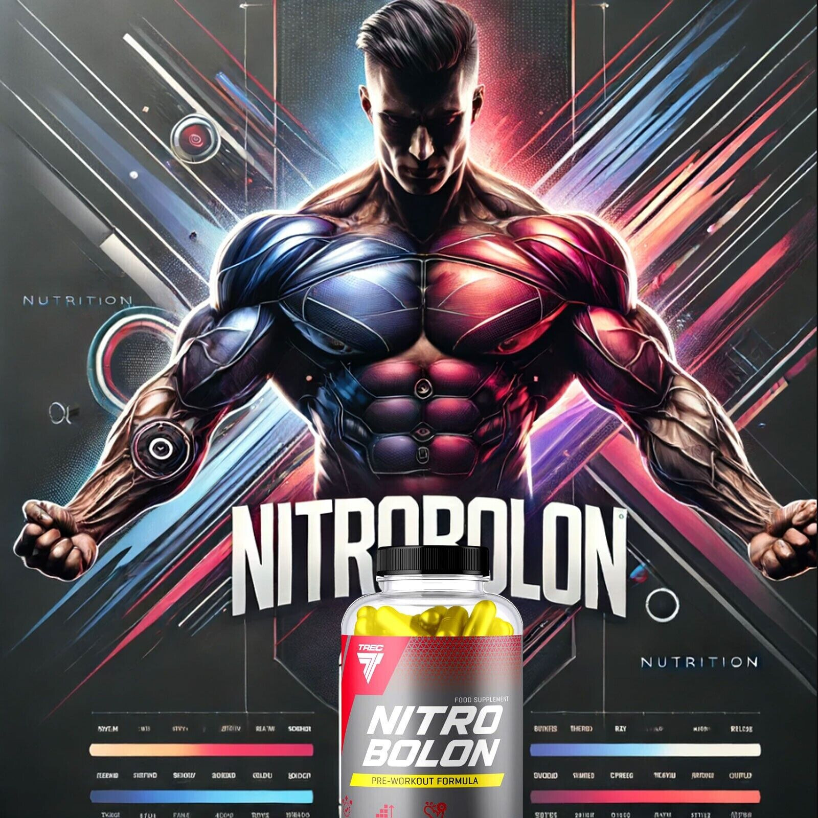 NITROBOLON 150 CAPS- Maximum muscle pump strength gain, longer endurance, energy