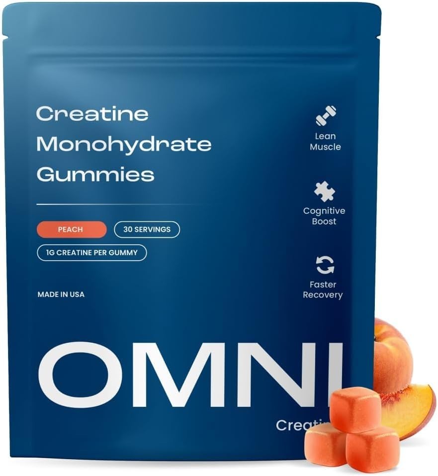 Amazing Omni Creatine Monohydrate Gummies (Peach) 30 Servings -Few Units Left