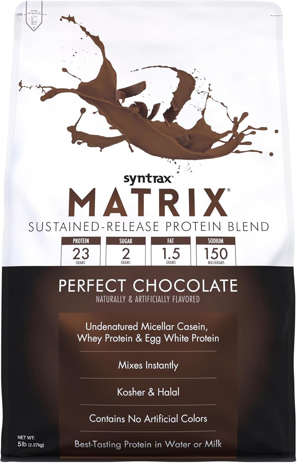 Nutrition Matrix – Sustained-Release Protein Blend, Perfect Chocolate 5 Lbs.