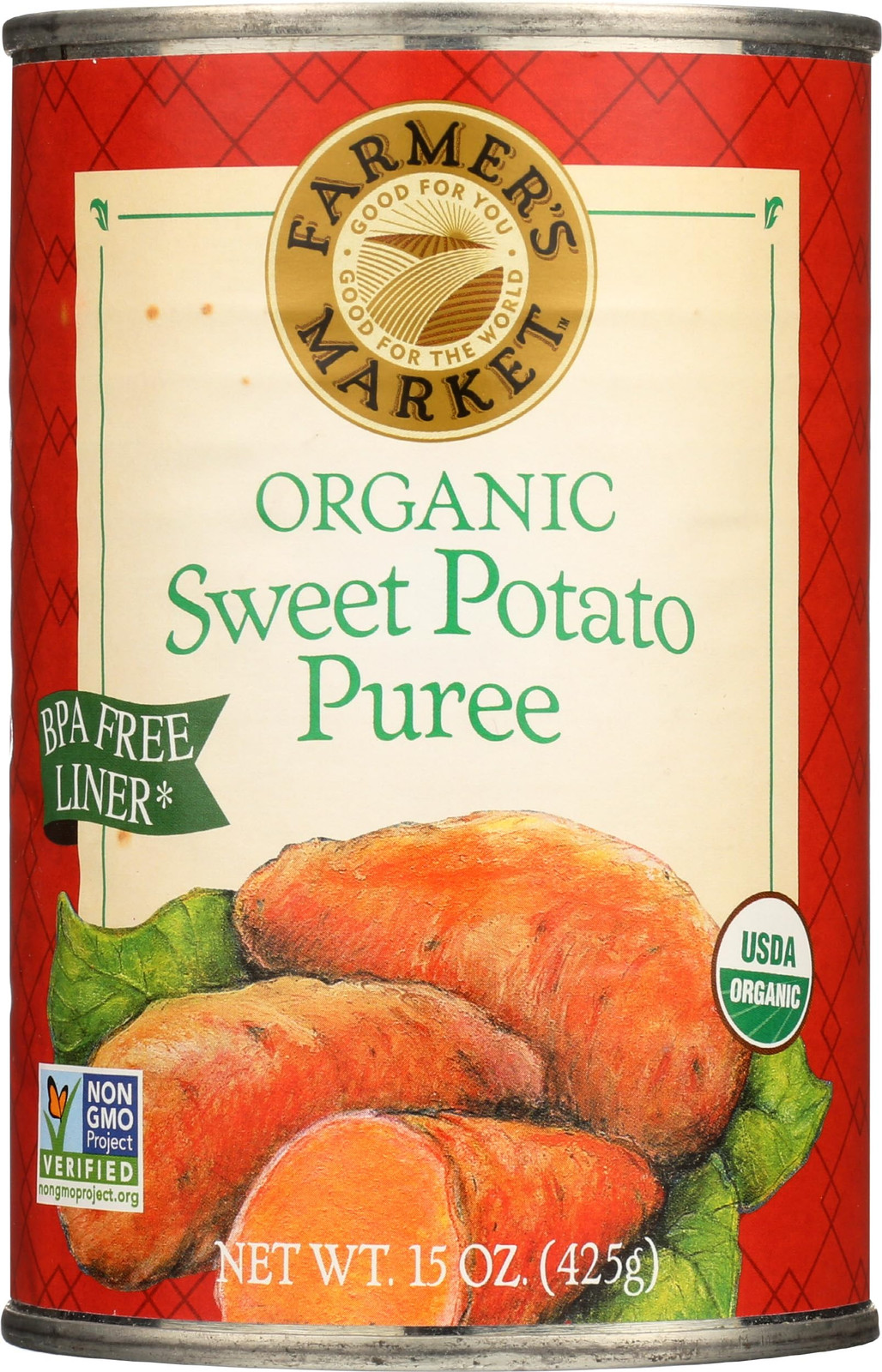 Organic Sweet Potato Puree 15 Ounce Grown in USA for Baking Pies and Soups