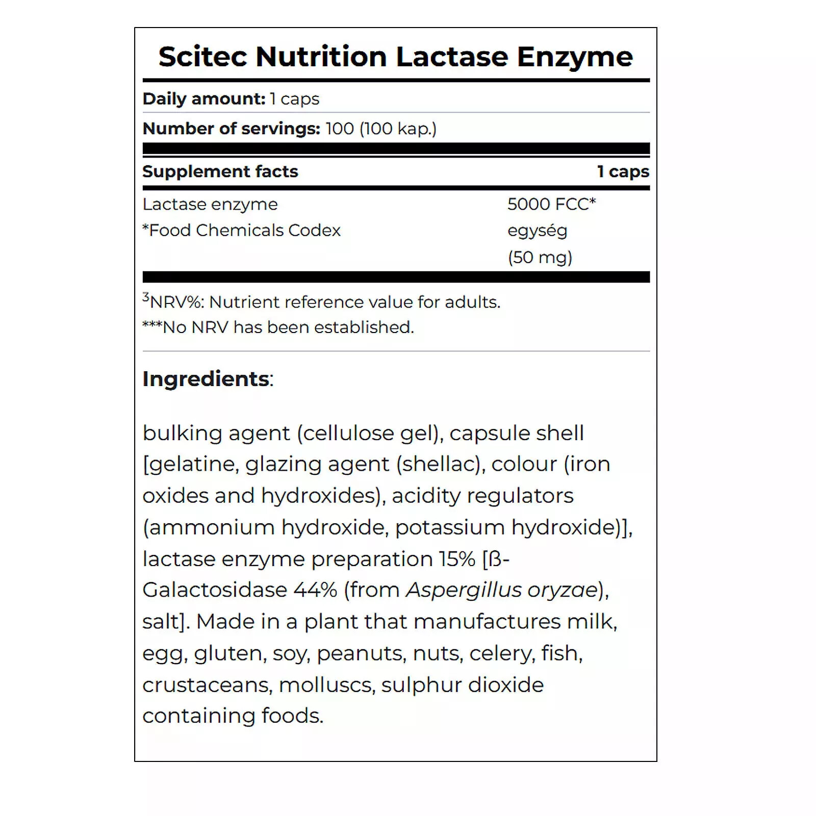 LACTASE ENZYME Fast Acting Lactose Enzyme – Digestive Aid & Lactose Intolerance